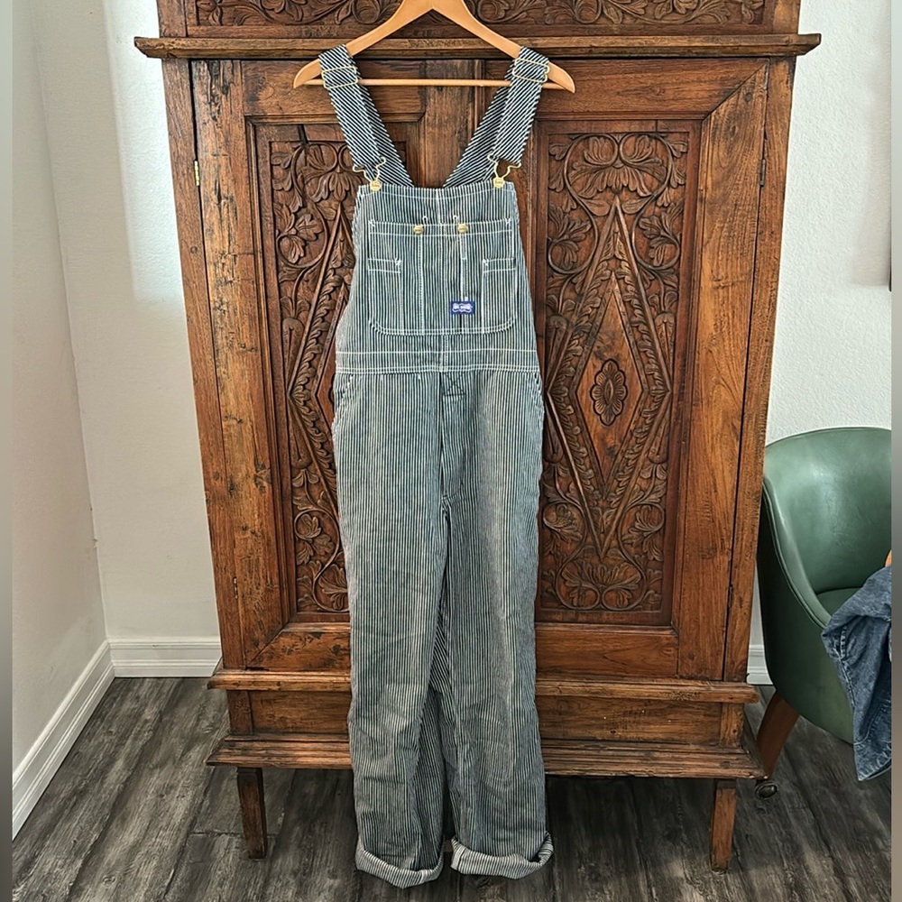 Big smith striped denim overalls